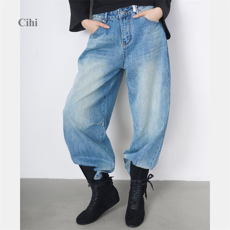Cihi复古帆布马丁靴内增高短靴