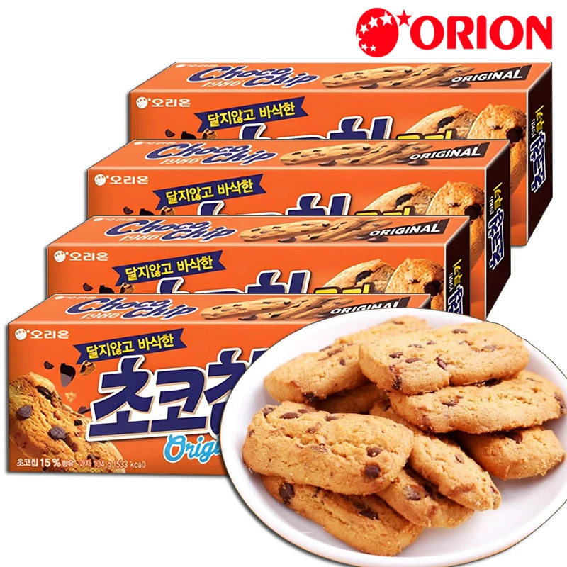 韩国好丽友巧克力曲奇饼干104g酥饼下午茶点心代餐进口零食品