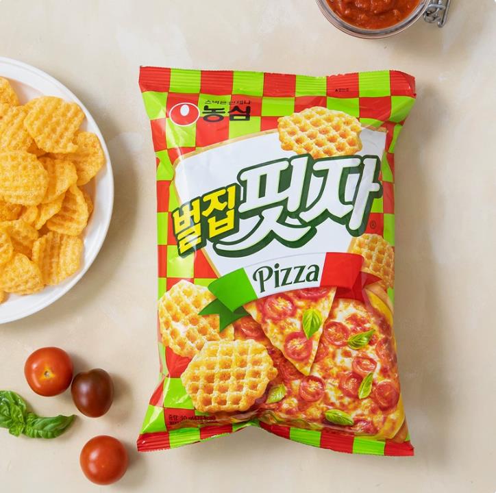 韩国进口NONG SHIM农心披萨味格脆90g办公室休闲膨化食品零食小吃