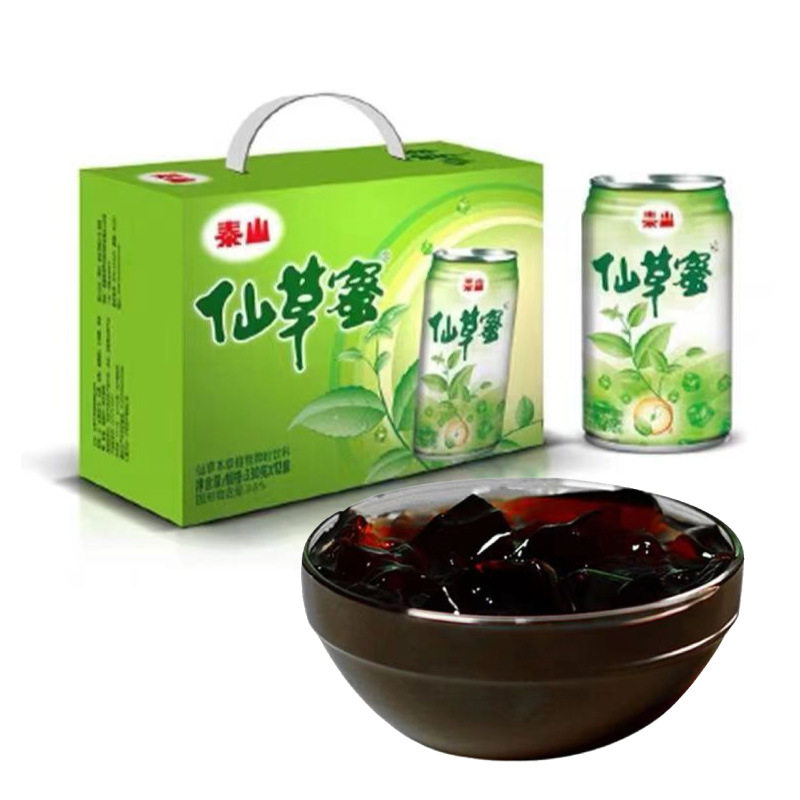 泰山仙草蜜330g罐装烧仙草冻夏天上火锅清凉茶饮料即食黑凉粉