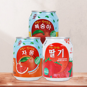 九日草莓西柚桃多口味果肉果汁238ml罐装休闲聚会出游饮料
