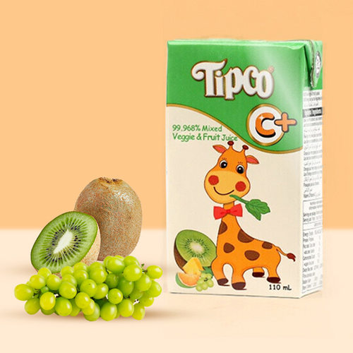 泰国泰宝tipco果汁110ml*16个盒装饮品果蔬汁青橙苹果葡萄味饮料