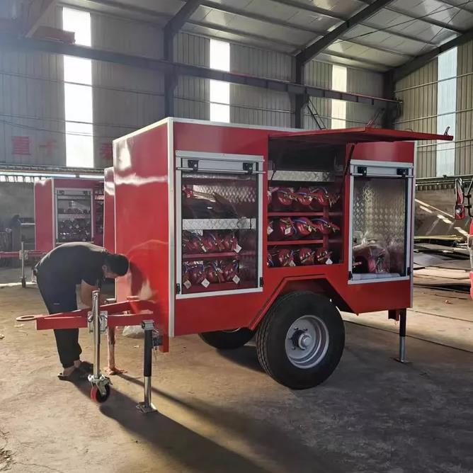 移动式微型消防器材仓含消防器材全套应急器材设备箱体消防拖挂车