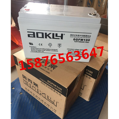 奥克莱AOKLY蓄电池6GFM100 12V100AH/10HR UPS电源太阳能电柜电池