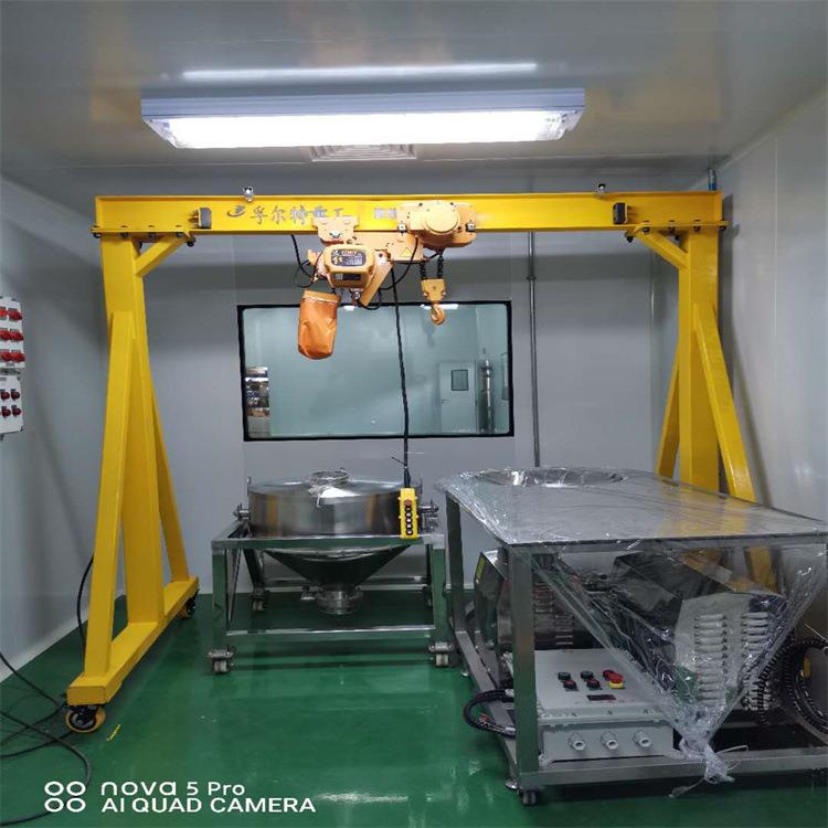 厂家供应简易移动龙门吊手推移动龙门架1T起重升降手推龙门吊2吨