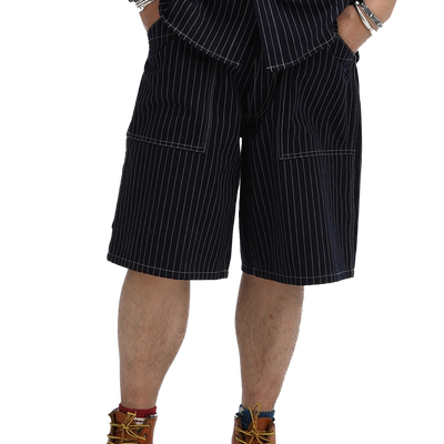 条纹工装DANIELKATE直筒休闲