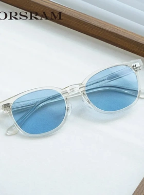 OP日本限量款 Y文乐同款偏光墨镜男女复古潮流手工太阳镜框