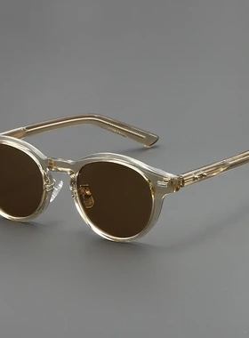 2025新款浅茶色框眼镜男潮太阳镜女个性高级墨镜可配度数近视眼镜