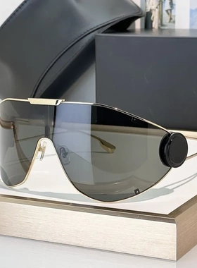 奢华设计师骑行太阳镜男女欧美科技感眼镜一体镜片遮阳大框墨2268