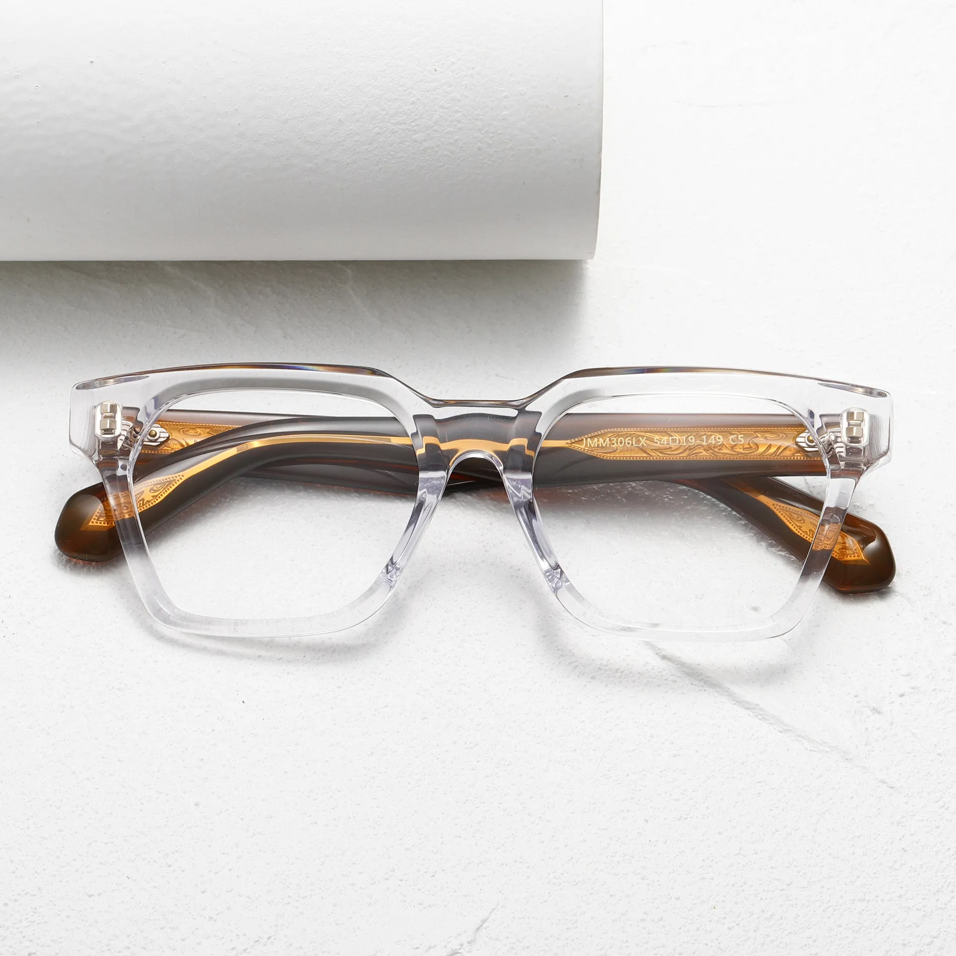 JACQUES新品同款JMM306LX8.0厚料款方款纯钛插针内露新款