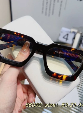 新款86002个性复古板材眼镜框时尚男女款近视眼镜架方形大框眼镜