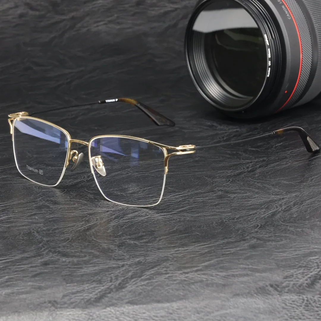 81002纯钛眼镜架男女款全框架钛架板材框眼镜可配度数近视眼