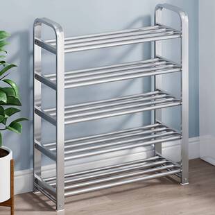 入户门鞋架子简易加厚结实耐用特厚不锈钢鞋架鞋柜家用进门口多层