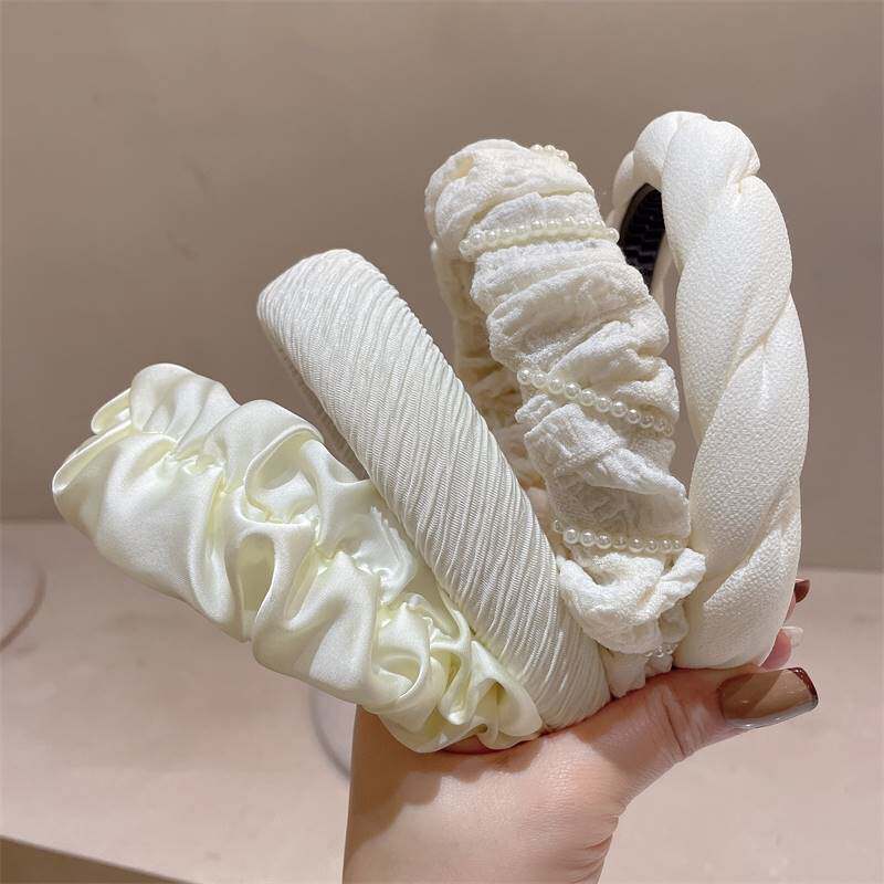 白色发箍新款2023气质头窟女款颅顶显脸小宽边高级感洋气时尚
