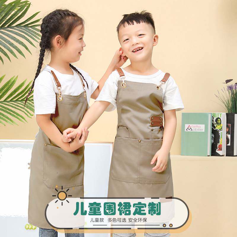 儿童美术生专用画画围裙防水定制logo印字书法美术泥塑幼儿园男女