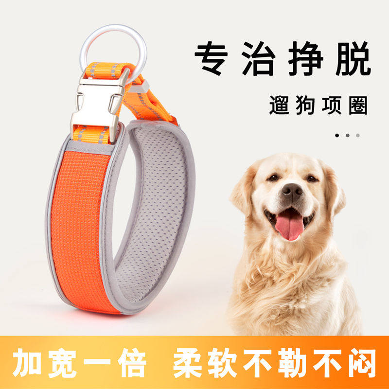 金毛专用项圈牵引小狗狗套头脖套中型犬宠物拉布拉多脖圈边牧柯基