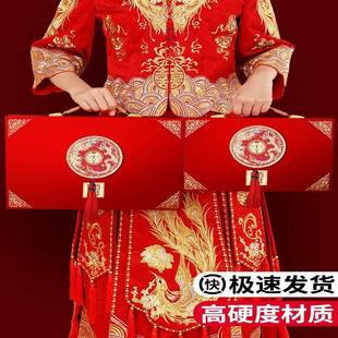 彩礼钱盒子定亲订婚装现金的聘礼礼金盒提亲聘金盒彩礼箱10万20万