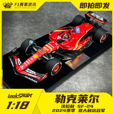 Looksmart现货 1:18车模 勒克莱尔2024赛季意大利站蒙扎冠军
