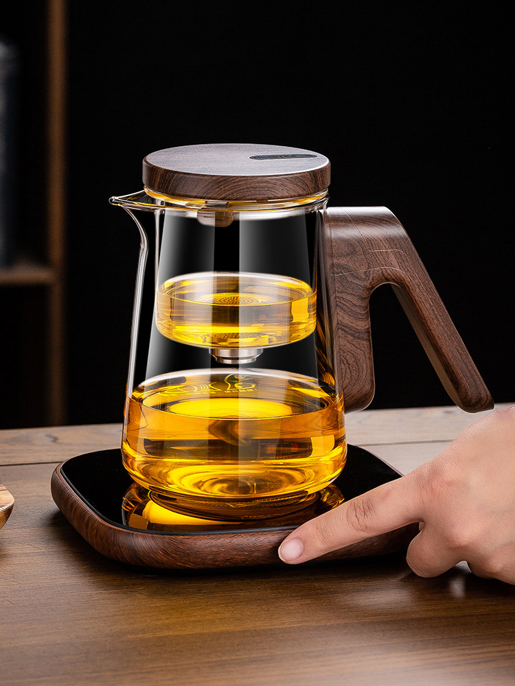 磁性优雅杯茶壶玻璃衬垫一键过滤茶水分离办公室茶杯功夫茶具