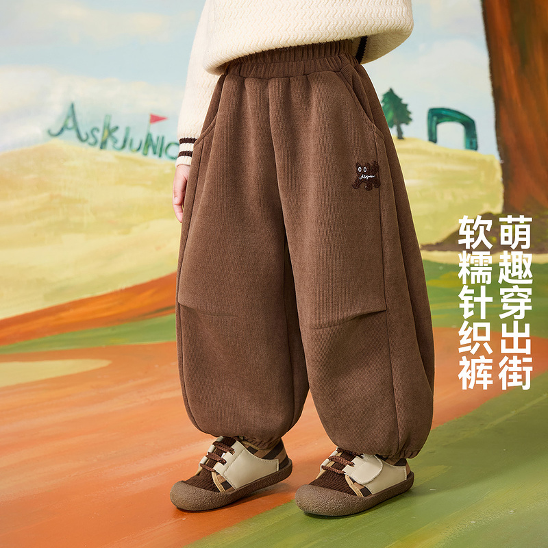 ASK儿童休闲裤2025新款秋季中小童秋装男童运动裤韩版束脚长裤潮