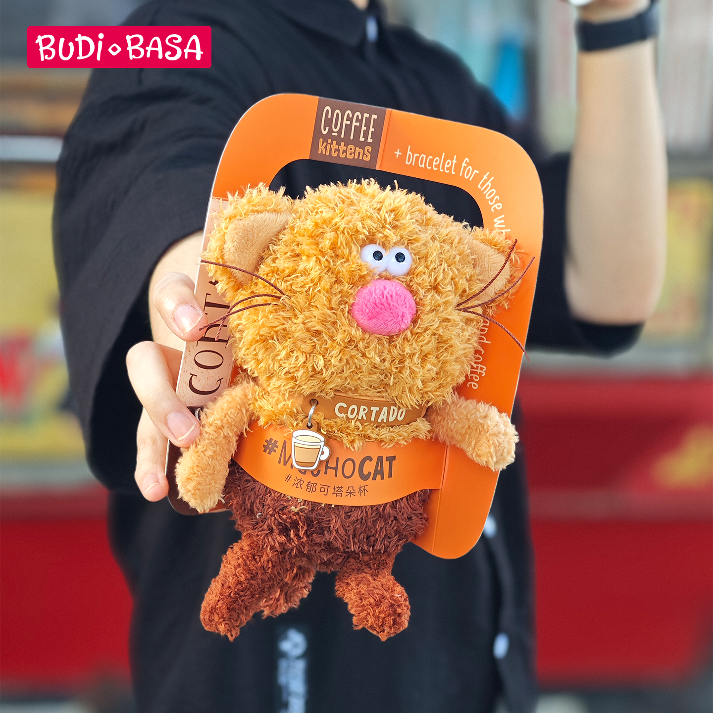 BUDIBASA巴迪宝思咖啡猫毛绒玩具安抚玩偶礼物情侣公仔送女友闺蜜,玩具/童车/益智/积木/模型,毛绒/玩偶/公仔/布艺类玩具,淘宝优惠券,粉丝福利购,淘宝优惠卷