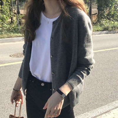 针织衫女开衫春秋2025新