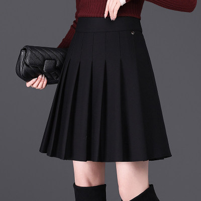 加厚百褶裙短裙2025秋冬