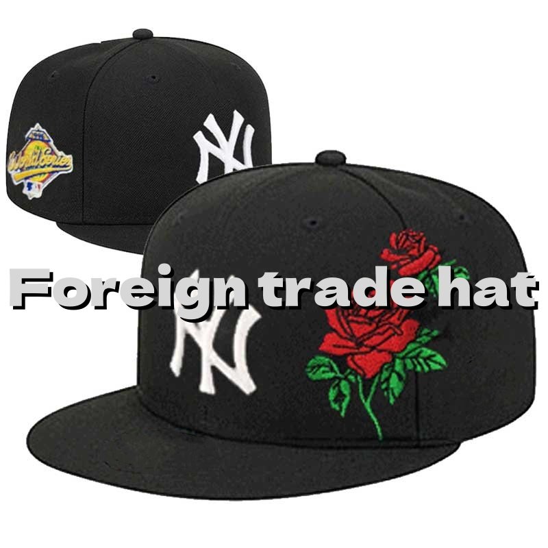 thumbnail for Hat Fully Enclosed Non-Adjustable Hip-Hop Street Dance Embroidered Sun Protection Baseball Cap Reverse Wear Size Hat Casual Flat Brim Hat