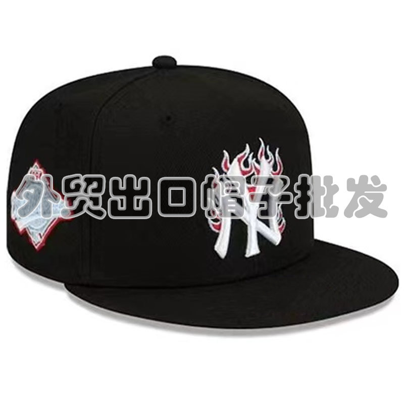 thumbnail for Hat Fully Enclosed Non-Adjustable Hip-Hop Street Dance Embroidered Sun Protection Baseball Cap Reverse Wear Size Hat Casual Flat Brim Hat