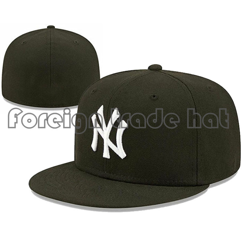 Jindian Style Retro Flat Brim Non-Adjustable Fully Enclosed Hat Large Size Embroidered Wide Brim Baseball Cap Sealed Size Hat