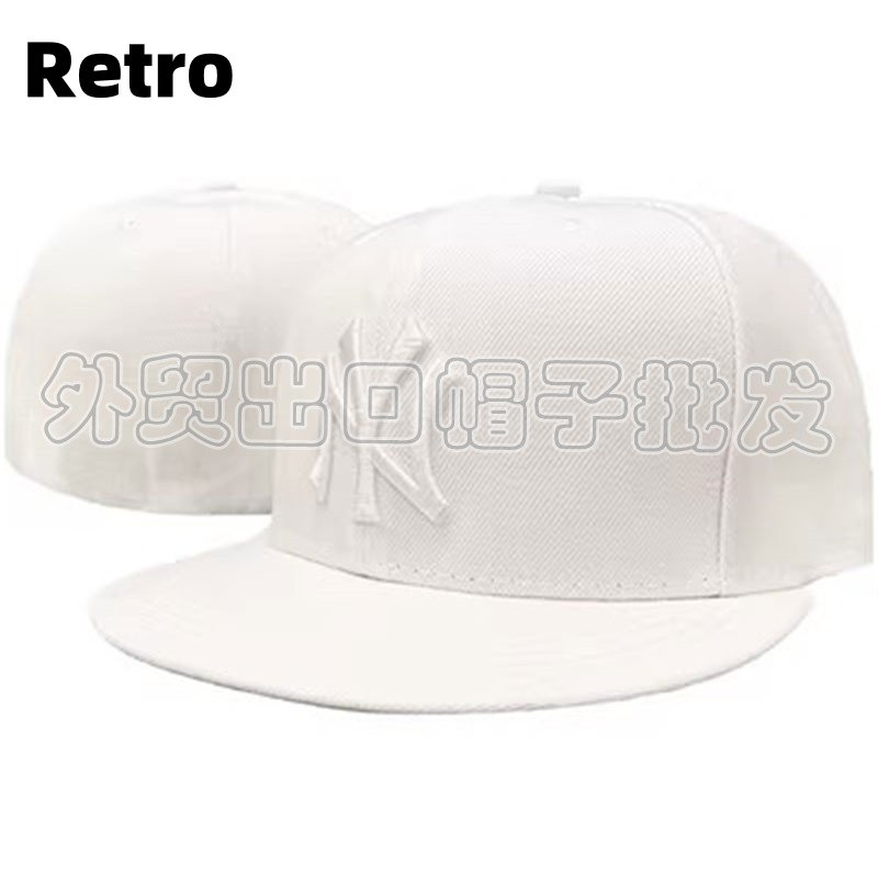 thumbnail for The hat is fully enclosed, non-adjustable, hip-hop, embroidery, sunscreen, baseball cap, reverse size cap, casual flat brim hat
