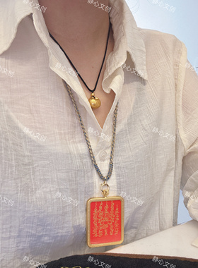 【五条经手绘唐卡吊坠】特色纯手绘项链吊坠毛衣链手环男女本命年