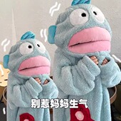 小丑鱼睡衣连体儿童秋冬季 加厚珊瑚绒男童法兰绒女童睡袍浴家居服