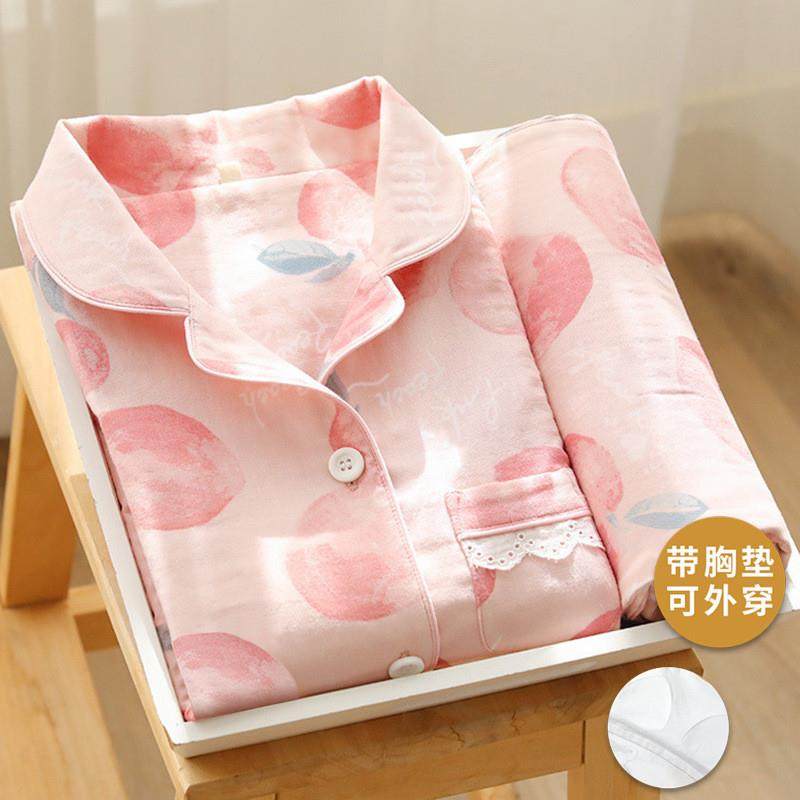 睡衣女春秋款纯棉带胸垫高级感秋冬季2026新款大码开衫家居服套装,女士内衣/男士内衣/家居服,睡衣/家居服套装,淘宝优惠券,粉丝福利购,淘宝优惠卷