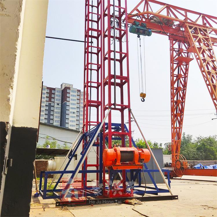 建筑物工地双柱单笼料升机物SSE160型提 垂直料机 上料提升585机