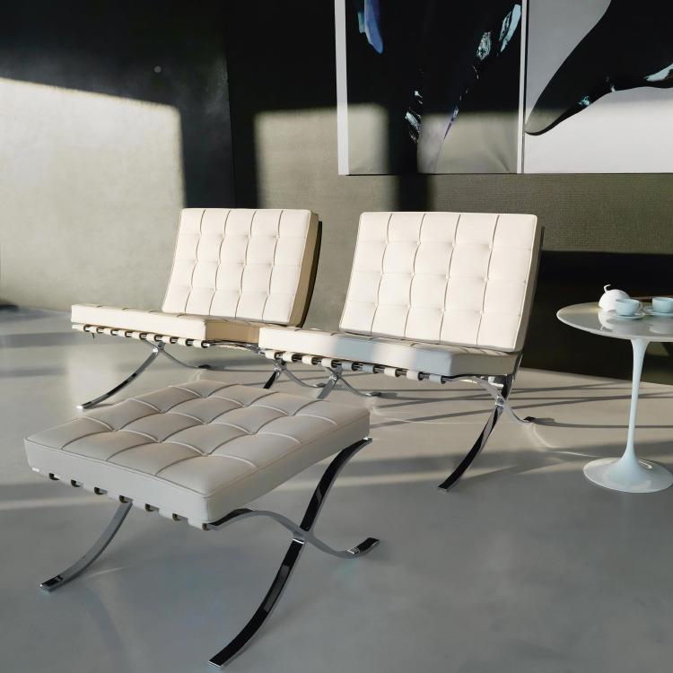 巴塞罗那椅单人发椅经北欧休典闲真皮沙客30单厅设计师椅舒适