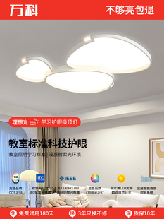 简约现代大气吸顶灯创意中山灯具 万科全光谱护眼客厅主灯2024新款