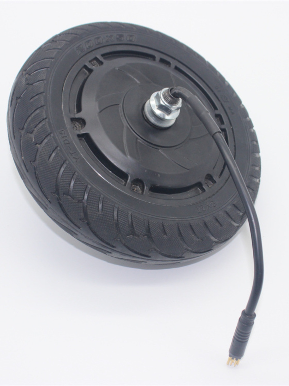新8寸滑板车配件350W电机实心轮胎200X50电机轮胎350W免充气轮促