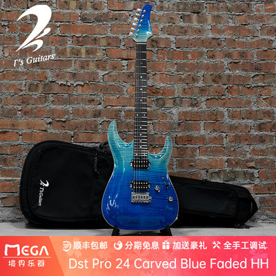 &T#39;s Guitars Dst Pro 24 Carved Blue Faded HH 电吉他