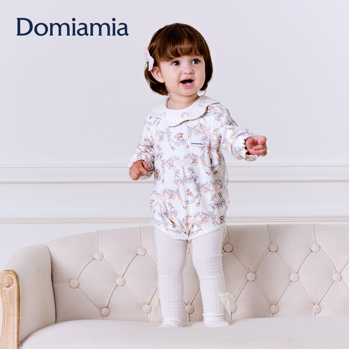Domiamia女宝宝包屁衣连体衣婴儿百天衣服26新款小月龄a类哈衣图片