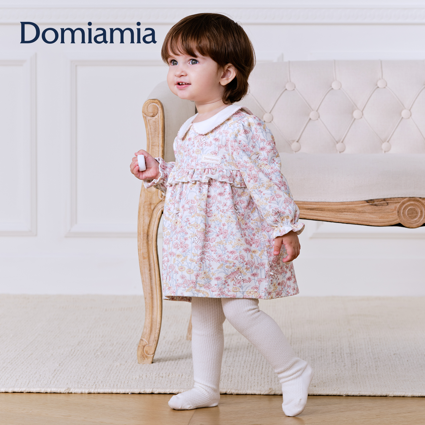 【新品】Domiamia宝宝包屁衣假两件春秋季婴幼儿衣服小月龄外出服