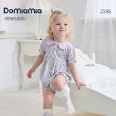 初生连体衣 薄款 Domiamia短袖 包屁衣女宝宝夏天衣服新生儿a类夏季