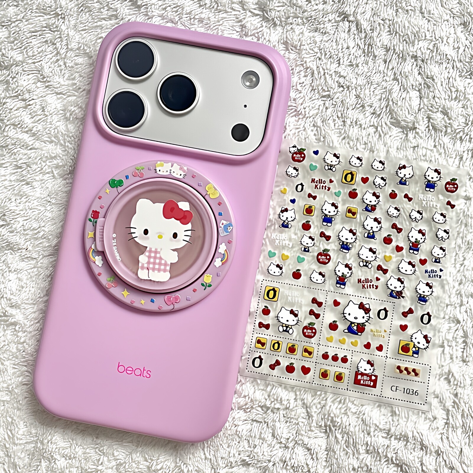【镜头改造】kt猫咪贴纸diy平板手机壳后背贴纸iPhone17镜头贴女