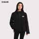 防风防水连帽黑色外套 夹克 明星同款 CGUK连帽开衫