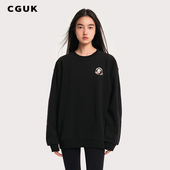 CGUK中性圆领百搭男女同款 敖瑞鹏同款 休闲熊猫印花卫衣情侣款