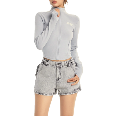 【明星同款】CGUK低腰挂包短裤 修身牛仔短裤