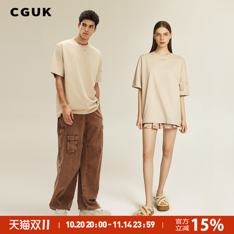 【高瀚宇/何洛洛同款】CGUK廓形T恤圆领T恤短袖T恤情侣款