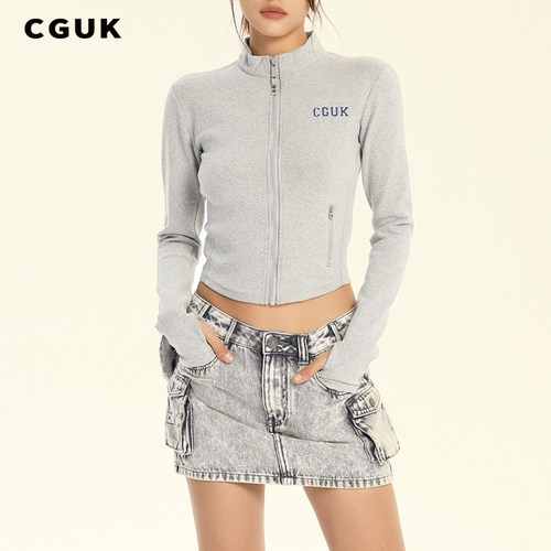 【明星同款】CGUK复古低腰工装裙 修身牛仔短裙