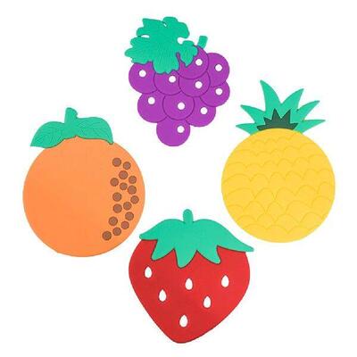 2 Pcs Silicone Heat Insulated Placemat Cartoon Table Mat