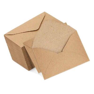 60 Pcs Retro Blank Envelopes V Flap Envelopes Paper